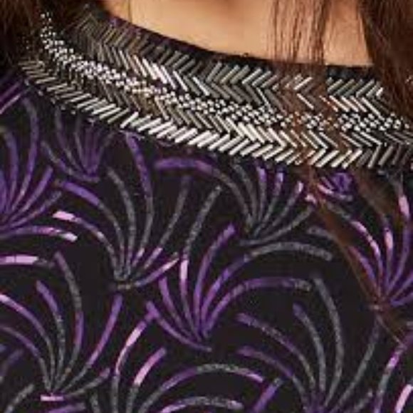 Alfani PXL Printed Embellished-Neck Top - Picture 1 of 3